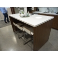 White Corian Breakfast Island Lunch Counter